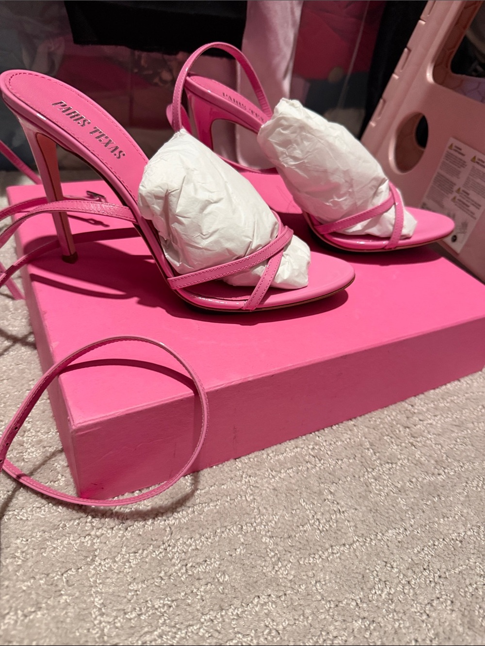 Paris Texas Pink Strappy High Heel Sandals